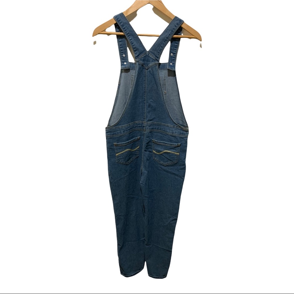 VINTAGE Y2K JORDACHE MEDIUM WASH BLUE DENIM LONG OVERALLS - Picture 16 of 16